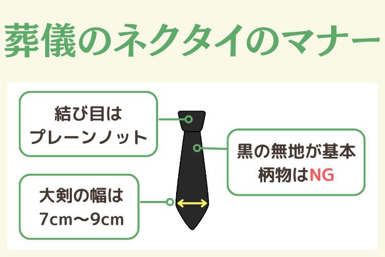 葬儀で着用するネクタイのマナー