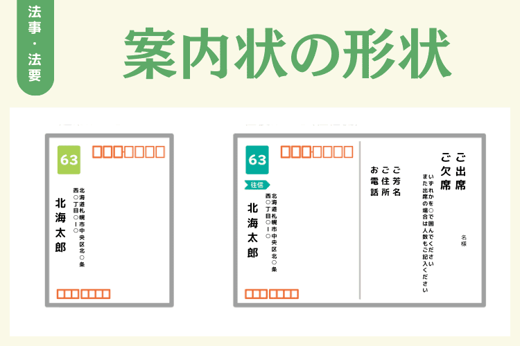 法事・法要の案内状の形状