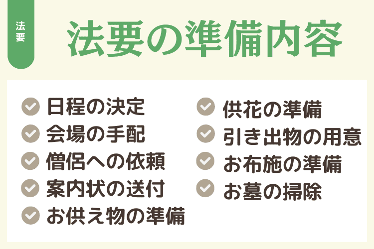 法要の準備
