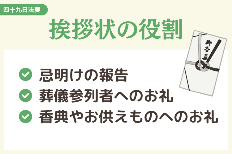 四十九日法要の挨拶状の役割
