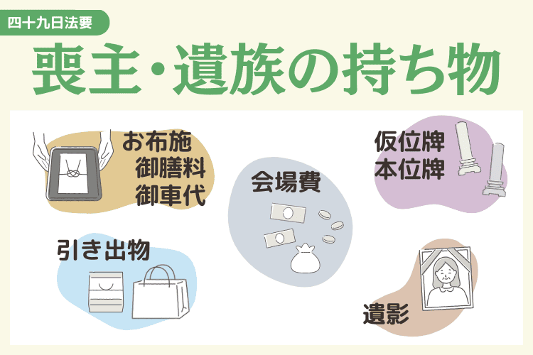 四十九日を行う喪主・遺族の持ち物